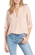 Women's Perfect Roll Tab Sleeve Tunic, Size - Brown