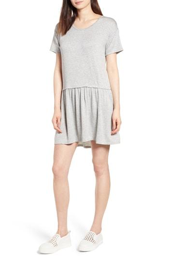 Women's Bobeau Knit Tee Dress, Size - Grey