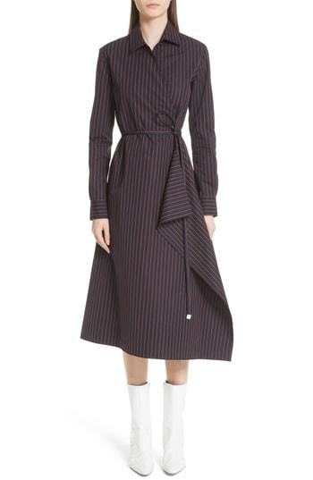 Women's Rosetta Getty Poplin Wrap Shirtdress - Blue