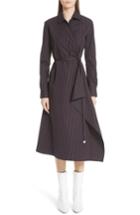Women's Rosetta Getty Poplin Wrap Shirtdress - Blue