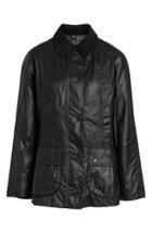 Women's Barbour Beadnell Waxed Cotton Jacket Us / 14 Uk - Black