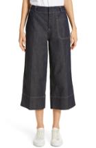 Women's Sofie D'hoore Wide Leg Crop Jeans Us / 34 Fr - Blue