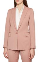 Women's Reiss Harper Slim Fit Jacket Us / 12 Uk - Pink