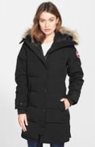 Women's Canada Goose Shelburne Genuine Coyote Fur Trim Down Parka, Size - Black