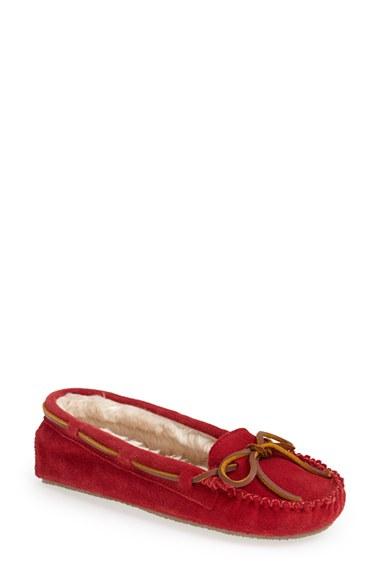 Women's Minnetonka 'cally' Slipper M - Red
