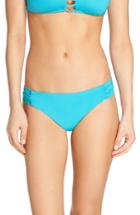 Women's Trina Turk Shirred Side Bikini Bottoms - Blue/green