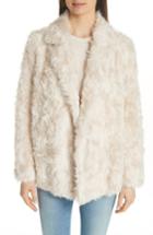 Women's Theory Clairene Faux Fur Jacket, Size - Ivory
