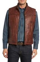 Men's Flynt Quilted Leather Vest, Size - Brown