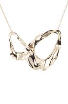 Women's Alexis Bittar Retro Gold Crumpled Link Necklace