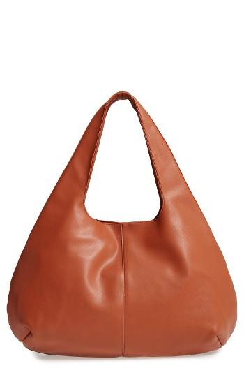 Sole Society Rouge Faux Leather Hobo - Brown