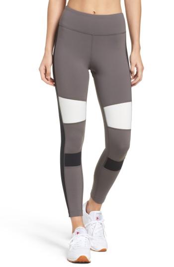 Women's Reebok Lux Colorblock Tights - Grey