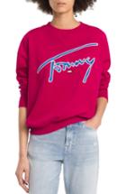 Women's Tommy Jeans Tjw Embroidered Logo Sweatshirt - Red
