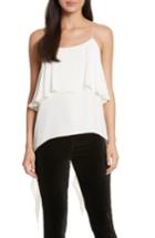 Women's Alice + Olivia Maribel Asymmetrical Drape Silk Camisole