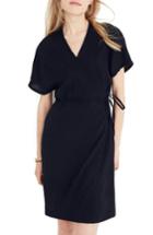 Women's Madewell Gauze Wrap Dress, Size - Black