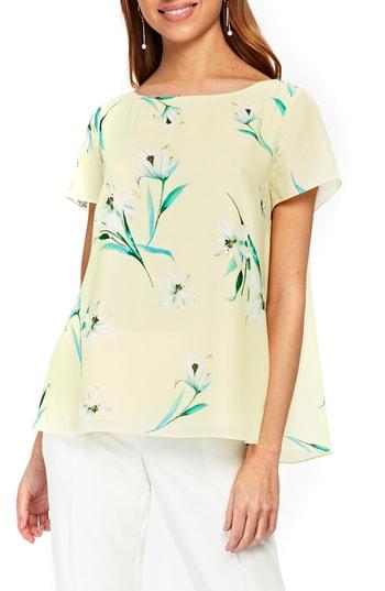 Women's Wallis Lemon Summer Drop Satin Shell Top Us / 10 Uk - Yellow