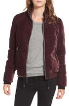 Women's Andrew Marc Vita Down & Feather Fill Quilted Velvet Jacket