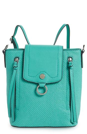 Lodis Los Angeles Hailey Convertible Rfid Leather Backpack - Blue/green
