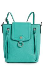 Lodis Los Angeles Hailey Convertible Rfid Leather Backpack - Blue/green