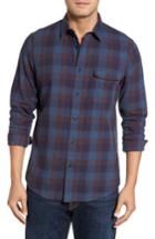 Men's Nordstrom Men's Shop Regular Fit Lumber Check Flannel Shirt - Blue