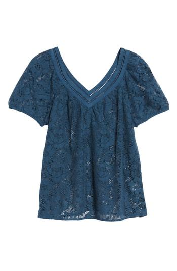 Women's Hinge Lace Tee - Blue