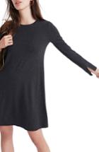 Women's Madewell Long Sleeve Swingy T-shirt Dress - Grey