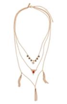 Women's Topshop Tassel Multi-row Necklace