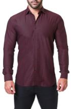 Men's Maceoo Fibonacci Love Trim Fit Print Sport Shirt (s) - Red