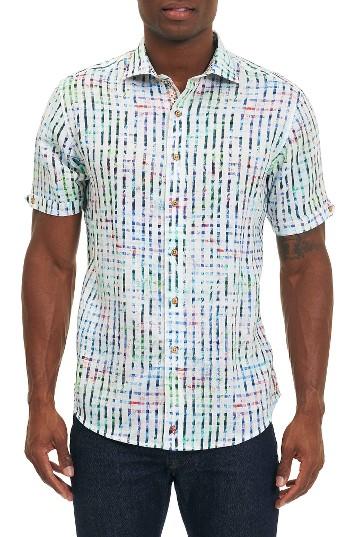 Men's Robert Graham Diu Beach Linen Sport Shirt
