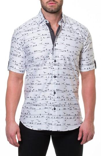 Men's Maceoo Fresh Wire Slim Fit Sport Shirt (s) - White