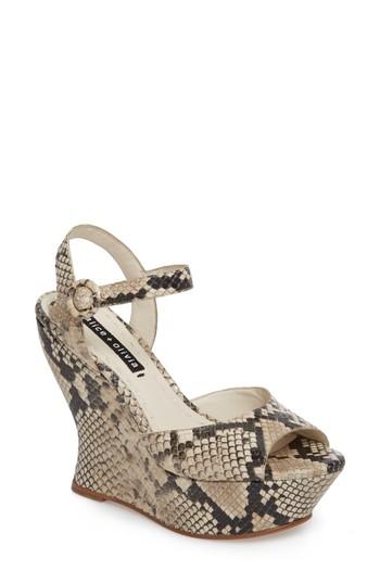Women's Alice + Olivia Jana Wedge Platform Sandal .5 M - Beige