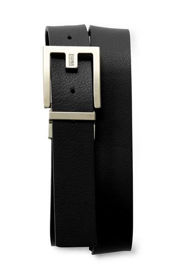 Boss Black 'fleming' Reversible Leather Belt Black / Brown Reversible