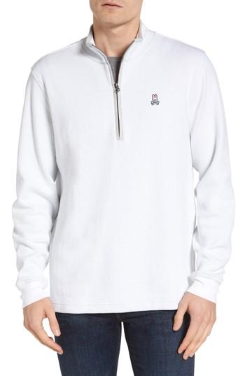 Men's Psycho Bunny Golf Half Zip Pullover (s) - White