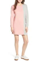 Women's Socialite Colorblock Sweatshirt Dress - Grey