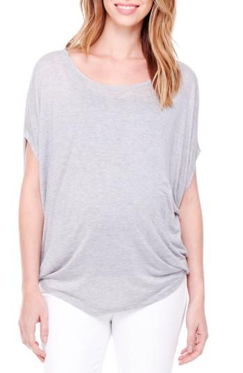 Women's Ingrid & Isabel Draped Maternity Tee - Grey