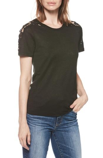 Women's Paige Cassandra Linen Tee - Black
