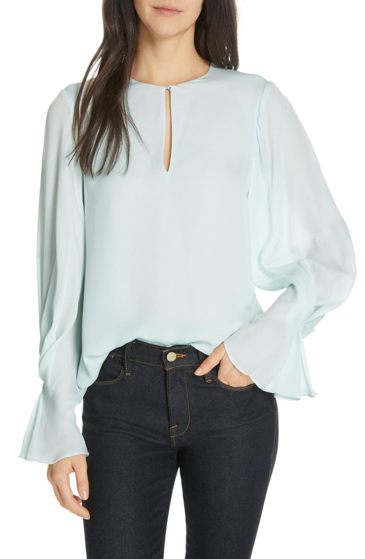 Women's Joie Abekwa Silk Blouse - Blue/green
