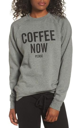 Women's Brunette Coffee Now Lounge Sweatshirt /small - Grey