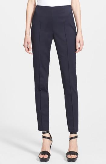 Women's Akris 'melissa' Slim Techno Cotton Ankle Pants - Blue