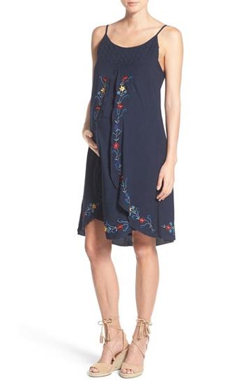 Women's Fillyboo 'love Locked' Embroidered Maternity/nursing Dress