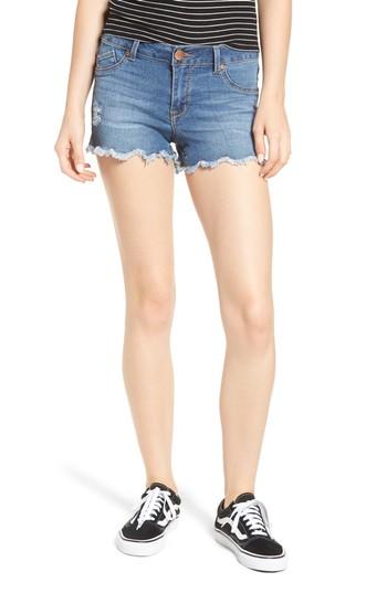 Women's 1822 Denim Wave Hem Denim Shorts - Blue