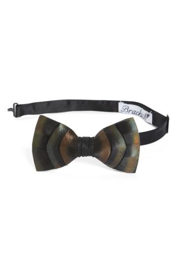 Men's Brackish & Bell Original Feather Bow Tie, Size - Brown