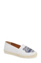 Women's Kenzo White Tiger Embroidered Espadrille Us / 36eu - White