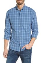Men's Bonobos Slim Fit Washed Check Sport Shirt, Size R - Blue