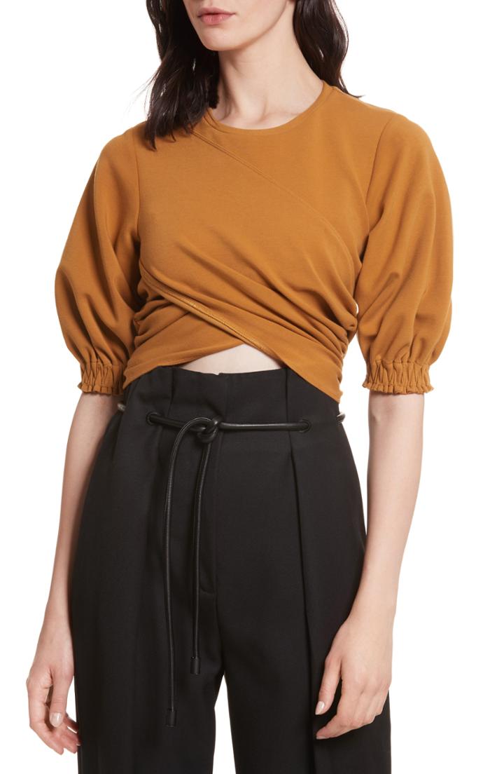 Women's 3.1 Phillip Lim Puff Sleeve Crop Tee
