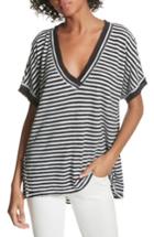 Women's Free People Take Me Stripe Tee - Black