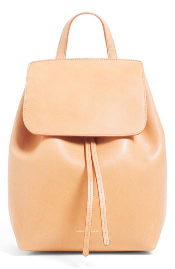 Mansur Gavriel Mini Leather Backpack - Beige