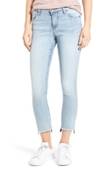 Women's Kut From The Kloth Reese Uneven Hem Straight Ankle Jeans - Blue
