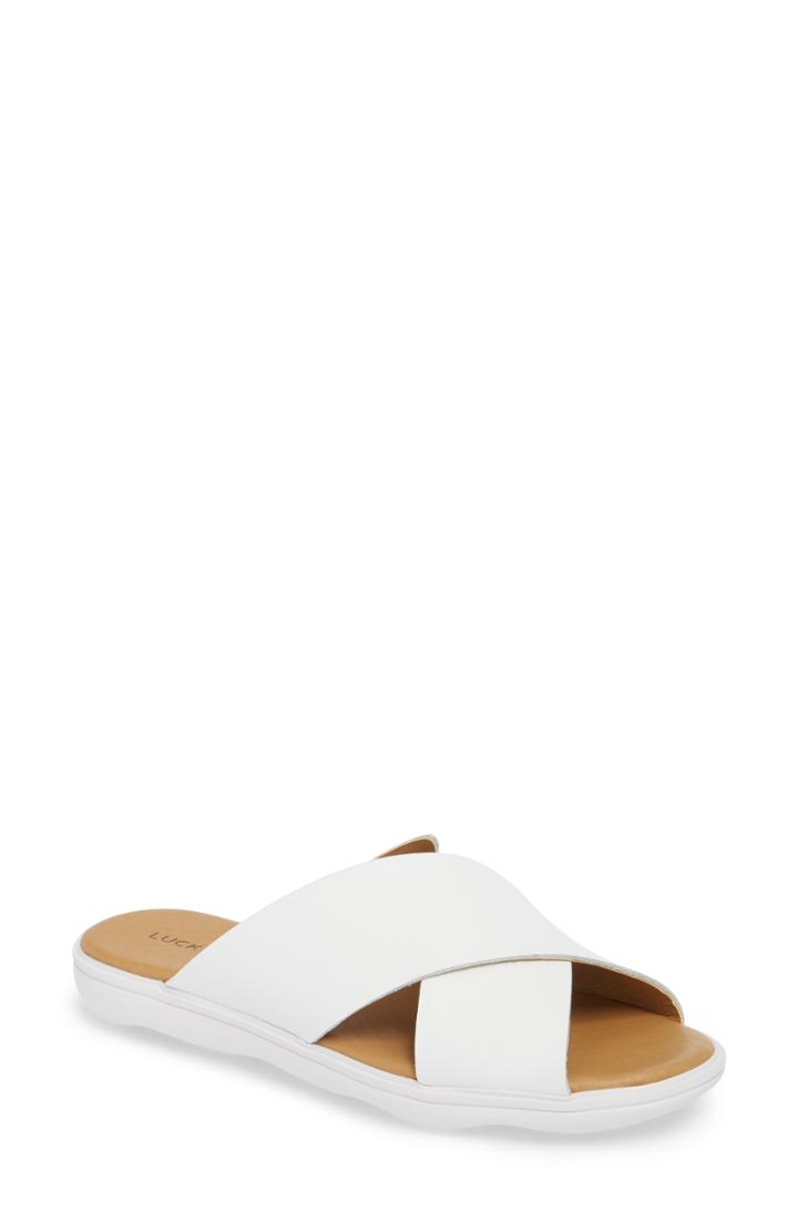 Women's Lucky Brand Mahlay Slide Sandal M - White