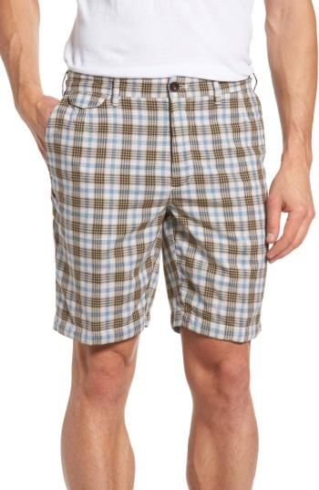 Men's Thaddeus Singer Plaid Flat Front Shorts