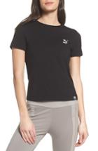 Women's Puma Logo Tee, Size - Black